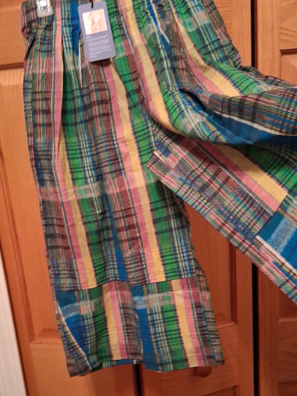 Chou Yatou Wide-Leg Plaid Culotte Pants - Picture 5 of 12